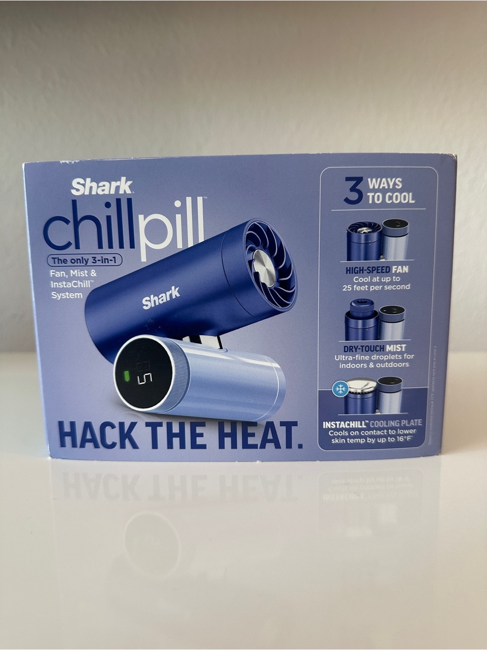 Shark ChillPill Portable Fan Misting and Icy Cooling Plate Haze (NEW)